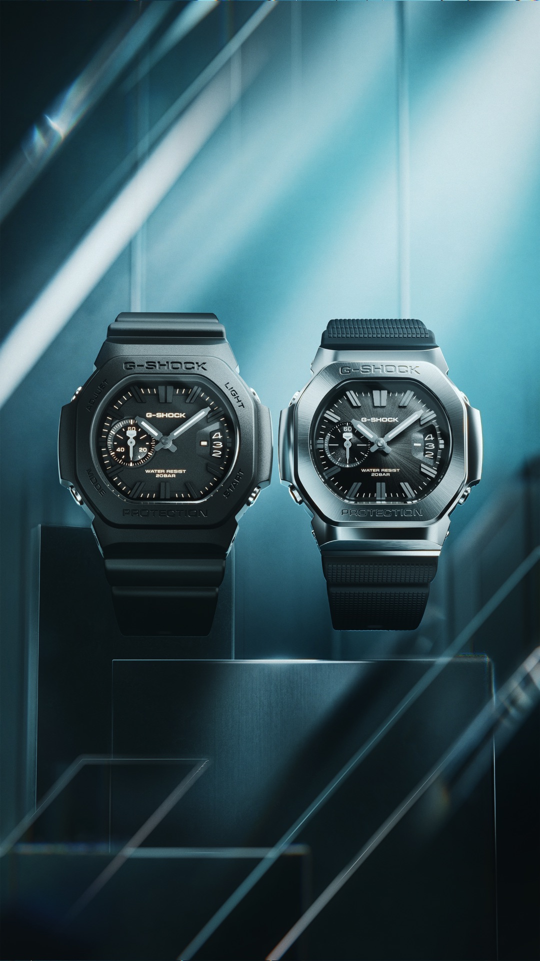 Casio G-Shock 2500 silver and black key visual